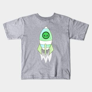 Funny Alien Rocket Kids T-Shirt